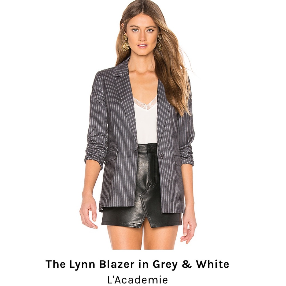 Gray pin stripe blazer